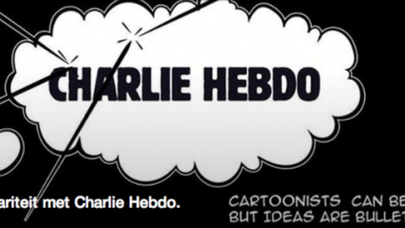 picture of Eerbetoon slachtoffers aanval Charlie Hebdo vr. 16u